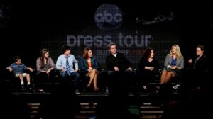 Cast of "The Middle" (which stars Patricia Heaton, fourth from left) at the recent TCA Press Tour